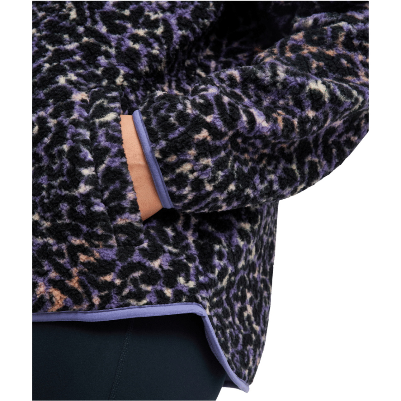 2026 Roxy Womens Waves Of Warmth Zippered Sports Fleece ERJPF03262 - Twilight Purple